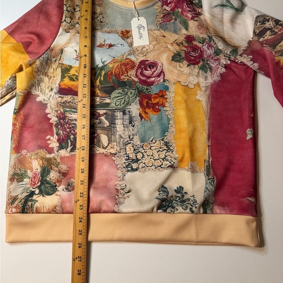 NWT Shall We Women's Patch Floral Design Size L (KB1) - Picture 3 of 8